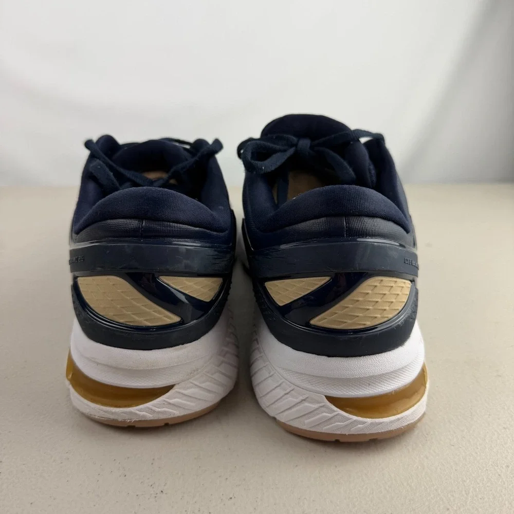 Asics Gel Kayano Womes 26 Navy Blue Gold Running Shoes 1012A459 Sz 10.5